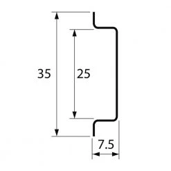 1 m Length x 35 mm Width x 7.5 mm Height Steel Slotted Standard DIN Rail (10-Pack) by ASI -ELECTRICAL TOOLS Store asi accessories pr005 1m 4f 1000