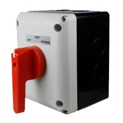 Boat Lift Switch Kit with Single Phase, Momentary Switch and Red Handle. For 1.5HP to 2HP Motors by ASI