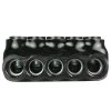 6 - 3/0 AWG 5-Ports 600-Volt UL 486 Multi-Tap Connector Insulated Dual Sided Entry, Black by ASI