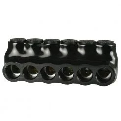 1/0-14 AWG Multi Tap Connector Insulated Single Side Entry 6 Ports, Black by ASI