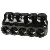 6 - 2/0 AWG 5-Ports UL 486 Multi-Tap Connector Insulated Single Sided Entry, Black by ASI