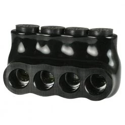 14-2 AWG Multi Tap Connector Insulated Single Side Entry 4 Ports Black Bagged by ASI