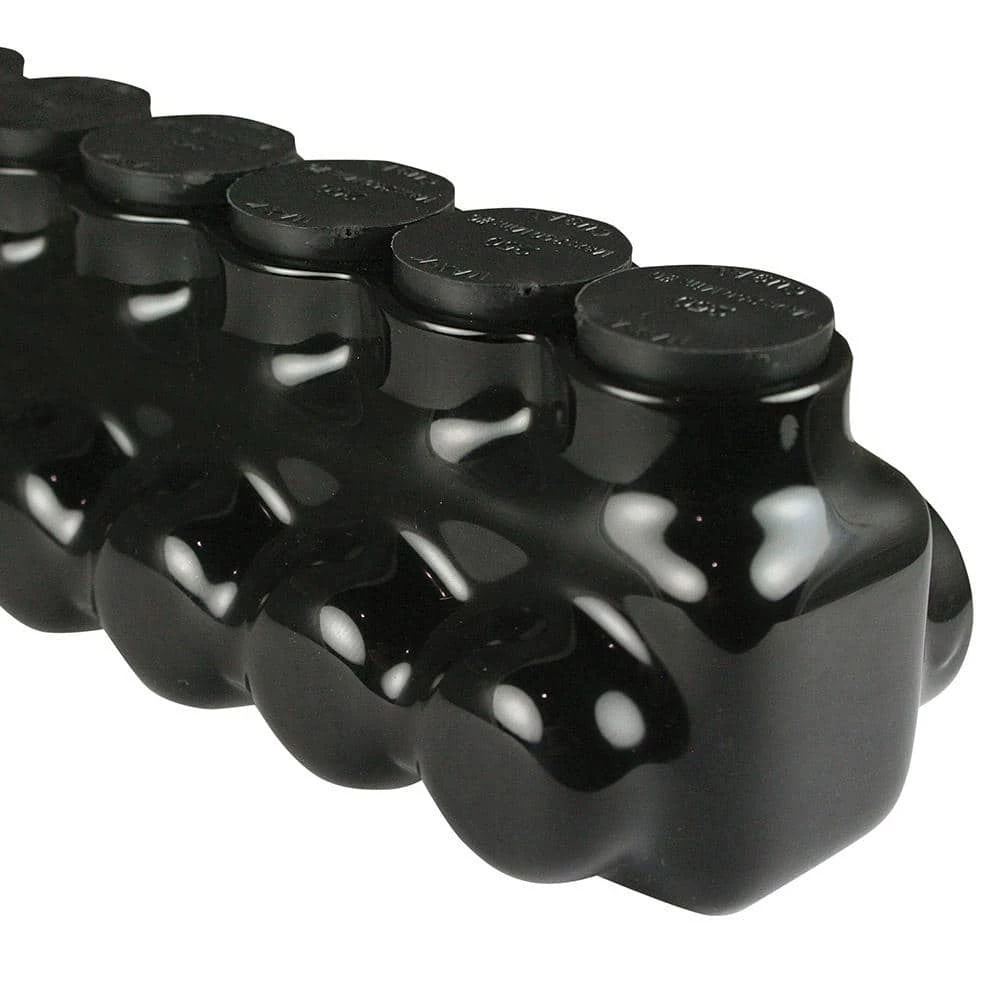 6 AWG - 250 MCM 600-Volt 6 Ports Multi Tap Connector, Insulated Single Sided Entry, Black by ASI 2 6 AWG - 250 MCM 600-Volt 6 Ports Multi Tap Connector, Insulated Single Sided Entry, Black by ASI - Image 2
