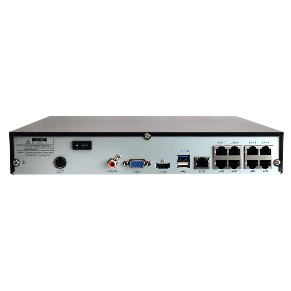 8-Channel 5MP 2TB NVR Security Camera System with 6 Wired Bullet Cameras 3.6 mm Fixed Lens 2-Way Audio, Spotlight by GW Security 5 8-Channel 5MP 2TB NVR Security Camera System with 6 Wired Bullet Cameras 3.6 mm Fixed Lens 2-Way Audio, Spotlight by GW Security - Image 5