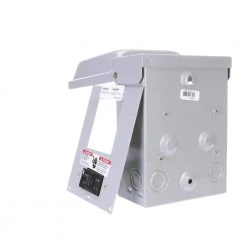 30 Amp Fusible AC Disconnect with 15 Amp GFCI Receptacle in a Steel Enclosure by Siemens -ELECTRICAL TOOLS Store siemens disconnects wf2030gfci 4f 1000