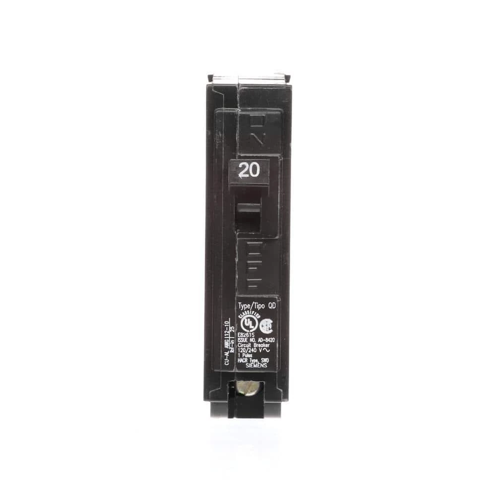20 Amp Double-Pole Type QD Replacement Circuit Breaker by Siemens 1 20 Amp Double-Pole Type QD Replacement Circuit Breaker by Siemens
