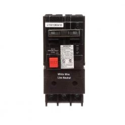 60 Amp Double Pole Type QE Ground Fault Equipment Protection Circuit Breaker by Siemens