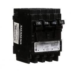 (2) 15 Amp Double-Pole Type QT Quad Circuit Breaker by Siemens -ELECTRICAL TOOLS Store siemens quad breakers q21515ct2 1f 1000