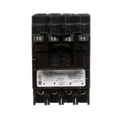 (2) 15 Amp Double-Pole Type QT Quad Circuit Breaker by Siemens