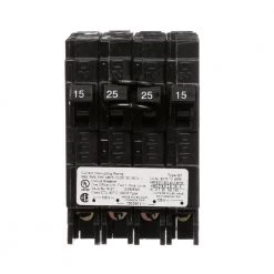 25 Amp Double-Pole and (2) 15 Amp Single-Pole Type QT Triplex Circuit Breaker by Siemens
