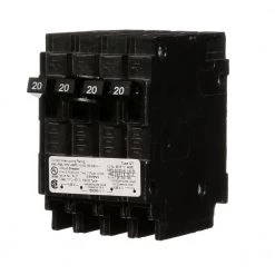 Triplex Two Outer 20 Amp Single-Pole and One Inner 20 Amp Double-Pole Circuit Breaker by Siemens