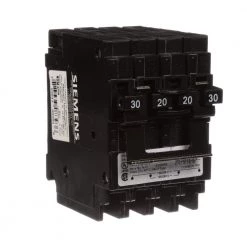 Quadplex Two Double Pole 30 Amp Outside Two Double Pole 20 Amp Inside Circuit Breaker by Siemens -ELECTRICAL TOOLS Store siemens quad breakers q23020ct2u 4f 1000