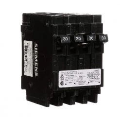 30 Amp Double-Pole and (2) 30 Amp Single-Pole Type QT Quad Circuit Breaker by Siemens -ELECTRICAL TOOLS Store siemens quad breakers q23030ct 1f 1000