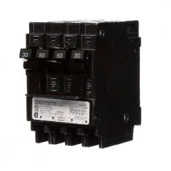 Quadplex One Outer 50 Amp Double-Pole and One Inner 30 Amp Double-Pole-Circuit Breaker by Siemens