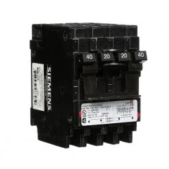 20 Amp Double-Pole and 40 Amp Double-Pole Type QT Quad Circuit Breaker by Siemens -ELECTRICAL TOOLS Store siemens quad breakers q24020ct2 1f 1000