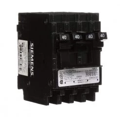 Two 40 Amp Double Pole Type QT Quad Circuit Breaker by Siemens -ELECTRICAL TOOLS Store siemens quad breakers q24040ct2 1f 1000