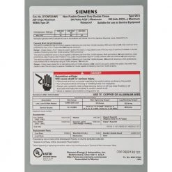 General Duty Double Throw 200 Amp 240-Volt 2-Pole Outdoor Non-Fusible Safety Switch by Siemens -ELECTRICAL TOOLS Store siemens safety switches dtgnf224nr 4f 1000
