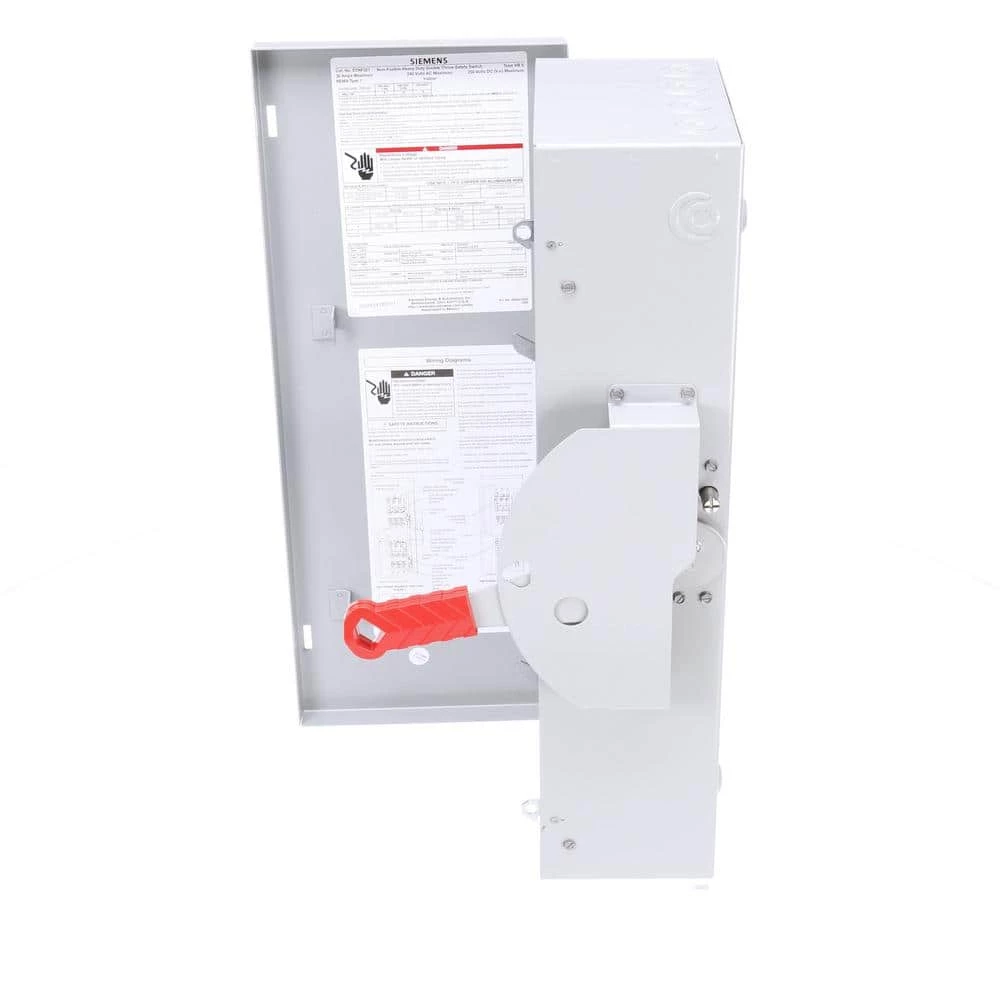 Double Throw 30 Amp 240-Volt 3-Pole Indoor Non-Fusible Safety Switch by Siemens 6 Double Throw 30 Amp 240-Volt 3-Pole Indoor Non-Fusible Safety Switch by Siemens - Image 6