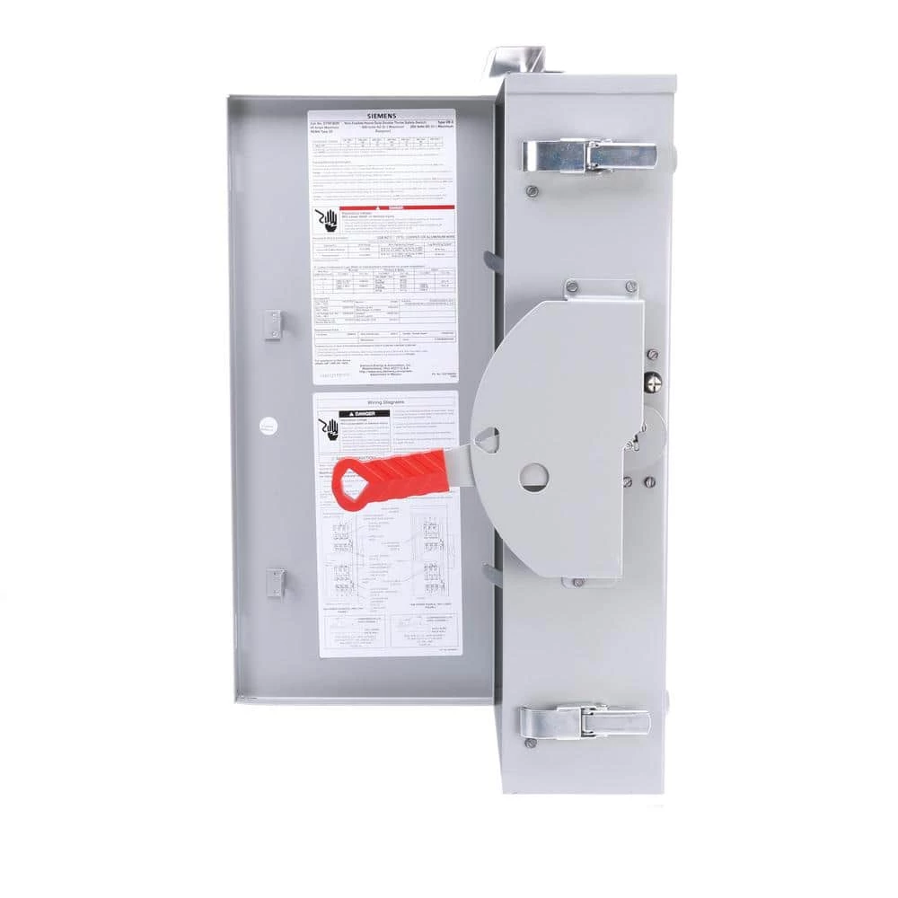 Double Throw 60 Amp 600-Volt 3-Pole Outdoor Non-Fusible Safety Switch by Siemens 2 Double Throw 60 Amp 600-Volt 3-Pole Outdoor Non-Fusible Safety Switch by Siemens - Image 2