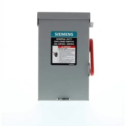 General Duty 30 Amp 2-Pole 3-Wire 240-Volt Fusible Indoor Safety Switch by Siemens