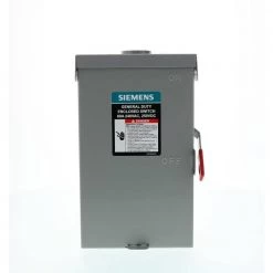 General Duty 60 Amp 2-Pole 3-Wire 240-Volt Fusible Outdoor Safety Switch by Siemens