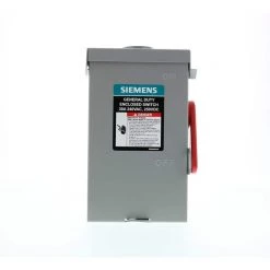 General Duty 30 Amp 3-Pole 4-Wire 240-Volt Fusible Outdoor Safety Switch by Siemens