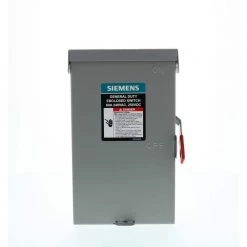 General Duty 60 Amp 3-Pole 4-Wire 240-Volt Fusible Indoor Safety Switch by Siemens