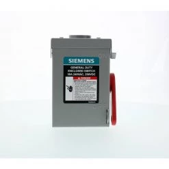 General Duty 30 Amp 3-Pole 3-Wire 240-Volt Non-Fusible Outdoor Safety Switch by Siemens