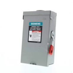 General Duty 60 Amp 3-Pole 3-Wire 240-Volt Non-Fusible Outdoor Safety Switch by Siemens -ELECTRICAL TOOLS Store siemens safety switches gnf322ra 1f 1000