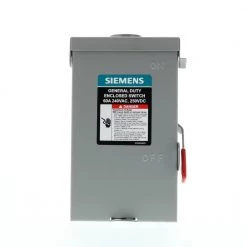 General Duty 60 Amp 3-Pole 3-Wire 240-Volt Non-Fusible Outdoor Safety Switch by Siemens -ELECTRICAL TOOLS Store siemens safety switches gnf322ra 4f 1000
