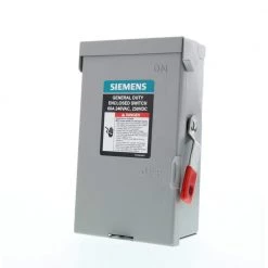 General Duty 60 Amp 2-Pole 2-Wire 240-Volt Non-Fusible Outdoor Safety Switch by Siemens