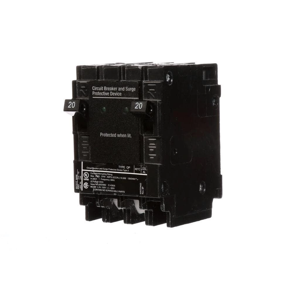 20 Amp 6.5 in. Whole House Surge Protected-Circuit Breaker by Siemens 1 20 Amp 6.5 in. Whole House Surge Protected-Circuit Breaker by Siemens