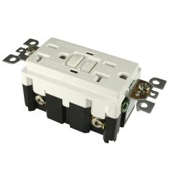 20 Amp 125-Volt GFCI Duplex Outlet Self-Test Wall Plate, White (10 per Box) by ASI -ELECTRICAL TOOLS Store white asi electrical outlets receptacles ltg20 10w 1f 1000