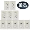 20 Amp 125-Volt GFCI Duplex Outlet Self-Test Wall Plate, White (10 per Box) by ASI