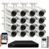 16-Channel 5MP 4TB NVR Security Camera System w/ 16 Wired Bullet Cameras 2.8 mm Fixed Lens Built-In Mic Human Detection by GW Security