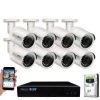 8-Channel 5MP 2TB NVR Security Camera System with 8 Wired Bullet Cameras 2.8 mm Fixed Lens Built-In Mic Human Detection by GW Security