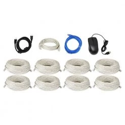 8-Channel 5MP 2TB NVR Security Camera System with 8 Wired Bullet Cameras 2.8 mm Fixed Lens Built-In Mic Human Detection by GW Security -ELECTRICAL TOOLS Store white gw security wired security camera systems gw5037ip8 2t 76 1000