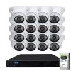 16-Channel 5MP NVR 4TB Security Camera System with 16 Wired IP Cameras Turret Fixed Lens, Built-In Mic, Human Detection by GW Security