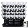 32-Channel 5MP 8TB NVR Security Camera System w/ 32 Wired Turret Cameras 3.6 mm Fixed Lens Built-In Mic Human Detection by GW Security
