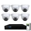 8-Channel 5MP NVR 2TB Security Camera System with 6 Wired IP Cameras Turret Fixed Lens, Built-In Mic, Human Detection by GW Security