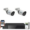 8-Channel 4K 1TB NVR Security Camera System with 2 Wired Bullet 3.6 mm Fixed Lens Human Detection Microphone Cameras by GW Security