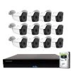 16-Channel HD-Coaxial 5MP Surveillance Security Cameras System 4TB with 12 Wired 4-in-1 Analog 2.8 mm Fixed Lens Bullet by GW Security
