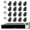 16-Channel HD-Coaxial 5MP Surveillance Security Cameras System 4TB with 16 4-in-1 Analog 2.8 mm Fixed Lens Bullet by GW Security