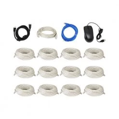 16-Channel 8MP 4TB NVR Smart Security Camera System with 12 Wired Bullet POE Cameras, Spotlight, Fixed Lens, Microphone by GW Security 15 16-Channel 8MP 4TB NVR Smart Security Camera System with 12 Wired Bullet POE Cameras, Spotlight, Fixed Lens, Microphone by GW Security -ELECTRICAL TOOLS Store white gw security wired security camera systems gw8137mic12 4t 76 1000