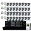 32-Channel 8MP 8TB NVR Smart Security Camera System with 32 Wired Bullet POE Cameras, Spotlight, Fixed Lens, Microphone by GW Security
