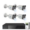 8-Channel 8MP 1TB NVR Smart Security Camera System with 4 Wired Bullet POE Cameras, Spotlight, Fixed Lens, Microphone by GW Security
