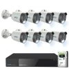 8-Channel 8MP 2TB NVR Smart Security Camera System with 8 Wired Bullet POE Cameras, Spotlight, Fixed Lens, Microphone by GW Security