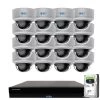 16-Channel 8MP 4TB NVR Security Camera System with 16 Wired Dome 4X Optical Zoom Camera, Color Night Vision, Microphone by GW Security