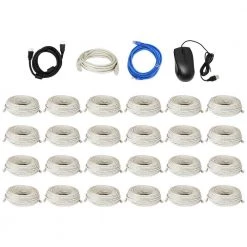 32-Channel 8MP 8TB NVR Security Camera System with 24 Wired Dome 4X Optical Zoom Camera, Color Night Vision, Microphone by GW Security -ELECTRICAL TOOLS Store white gw security wired security camera systems gw8171mic24 8t 76 1000