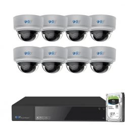 8-Channel 8MP 2TB NVR Security Camera System with 8 Wired Dome 4X Optical Zoom Camera, Color Night Vision, Microphone by GW Security